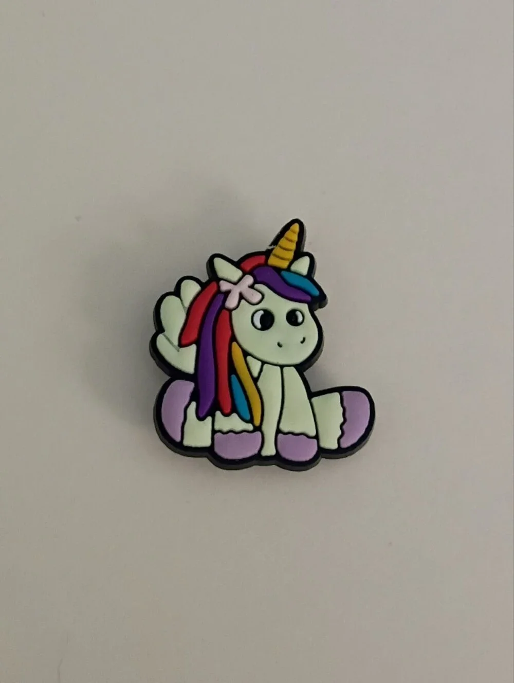 10 for $10 Jibbitz Croc Charms - Unicorn w/ Wings & Multicolored Hair 3